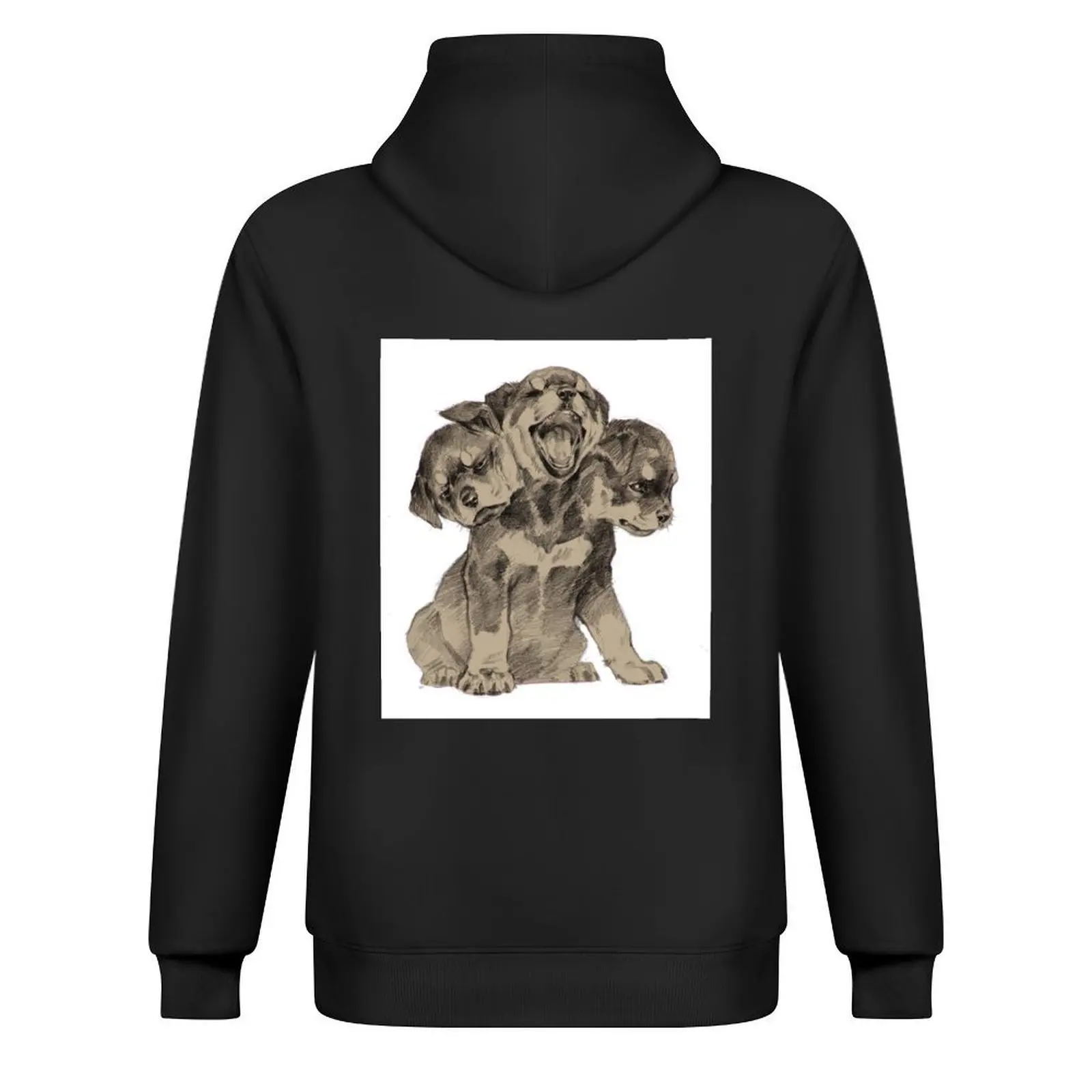 Cerberus puppy Hoodie mens clothing men's autumn clothes autumn jacket men anime clothing new hooded tee