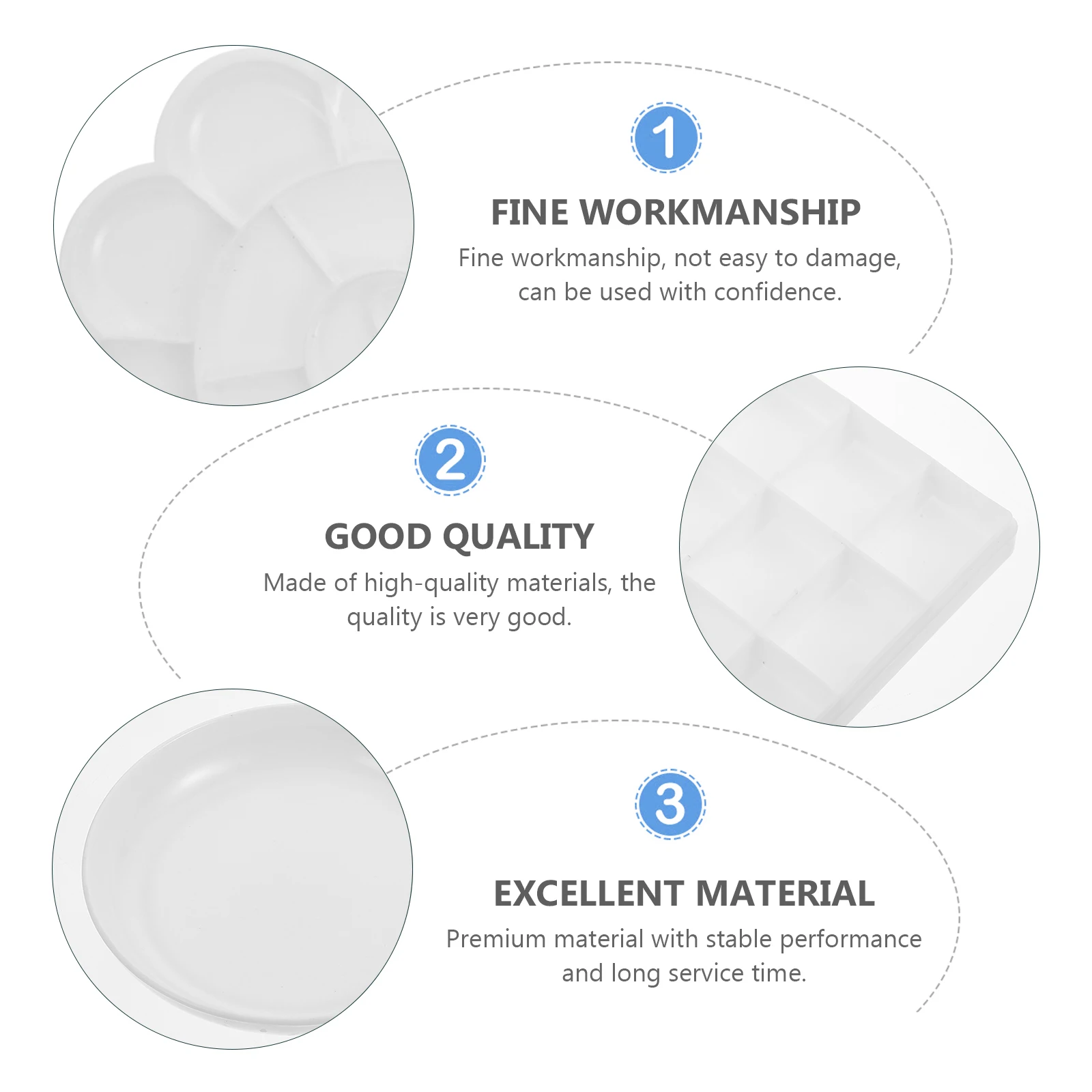 

1 set 1 Set Plastic Paint Tray Gouache Watercolor Oil Pigment Color Mixing Pallet For Artists Lightweight Durable Portable
