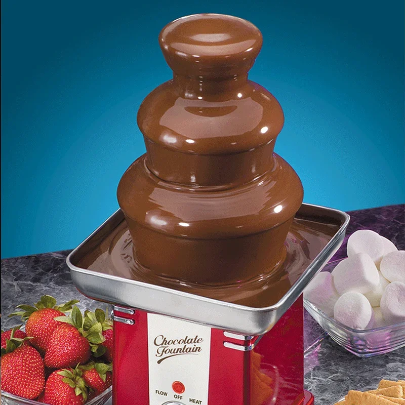 Chocolate Fountain Machine Commercial Mini Chocolate Sauce Waterfall Machine Buffet Hotel Kids Chocolate Pulp Dissolving Machine