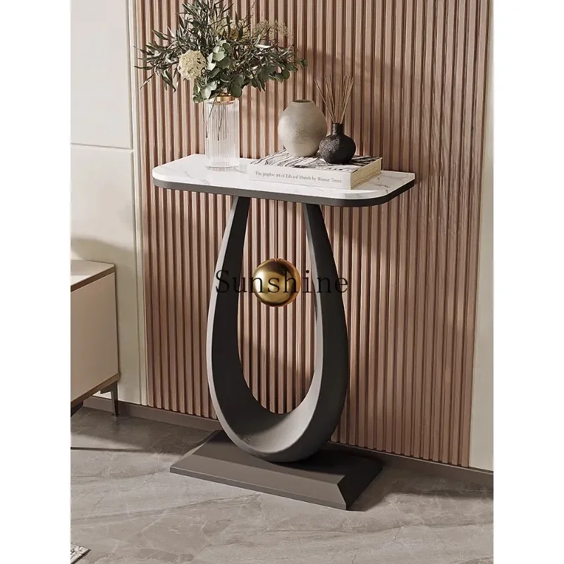 Nordic flower stand Italian light luxury rock slab living room floor flower stand