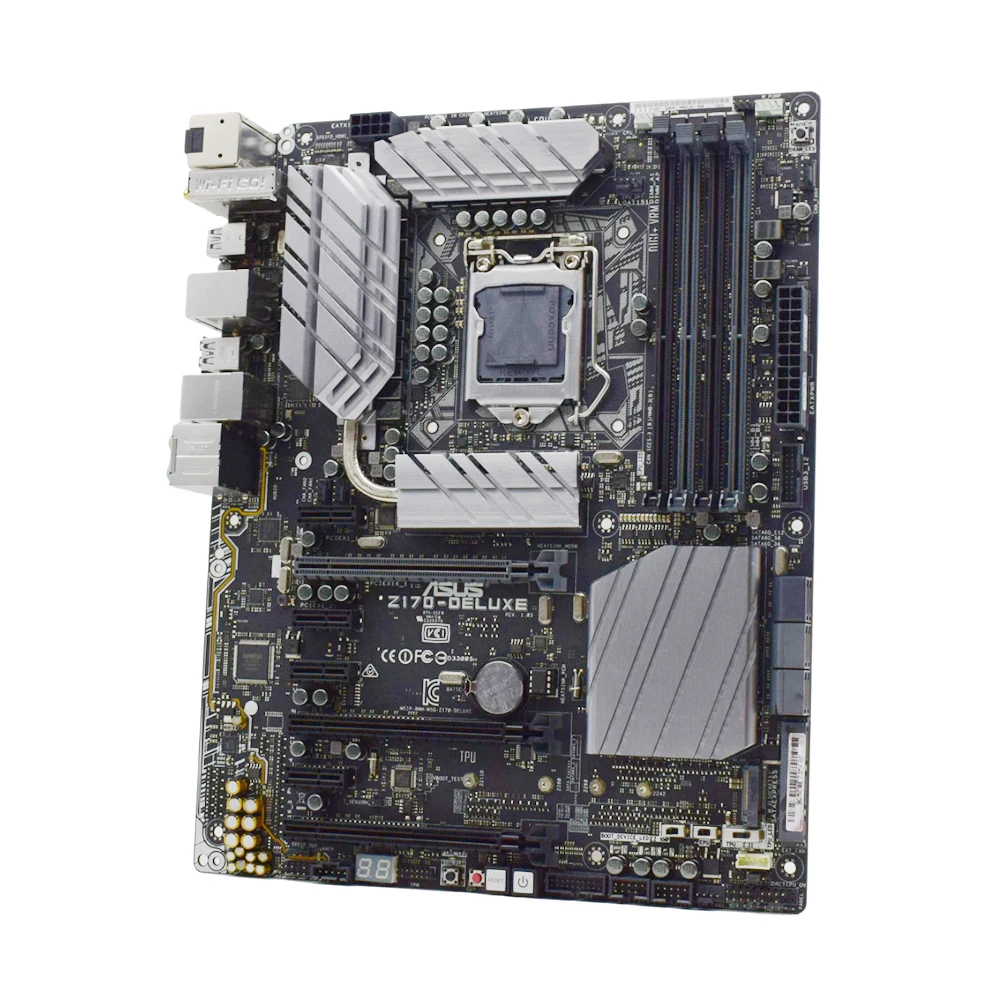 Imagem -02 - Placa-mãe Lga 1151 Intel Z170 Ddr4 64gb Sata Iii M.2 Pci-e 3.0 M.2 Usb 3.1 Atx Suporta o Core da Geração I361 Asus-z170-deluxe