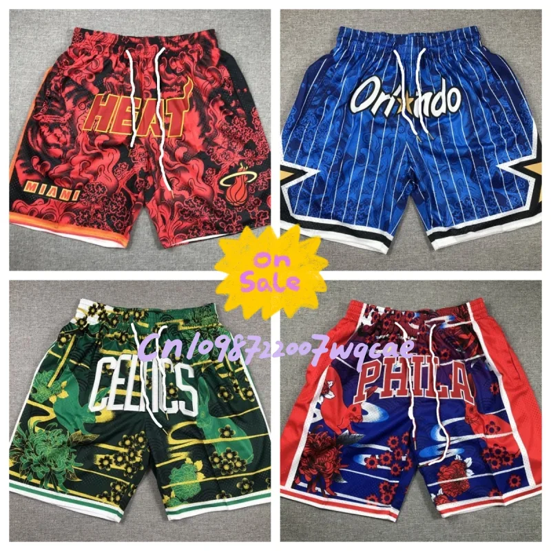 Pantalones cortos de baloncesto de la NBA con estampado 3d, sueltos y cómodos, absorbentes del sudor, de secado rápido, informales, para vacaciones, novedad de 2025