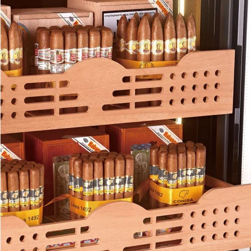 For Intelligent Constant Temperature And Humidity Mute Embedded Cedar Wood Professional Compressor Cigar Humidors Cabinet