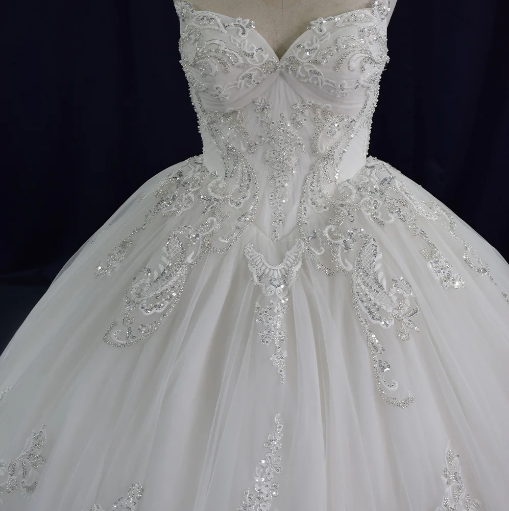 Robe de mariée sans bretelles à lacets pour femmes, robe de Rhsexy, élégante, charmante, quelle que soit la mariée, 2024