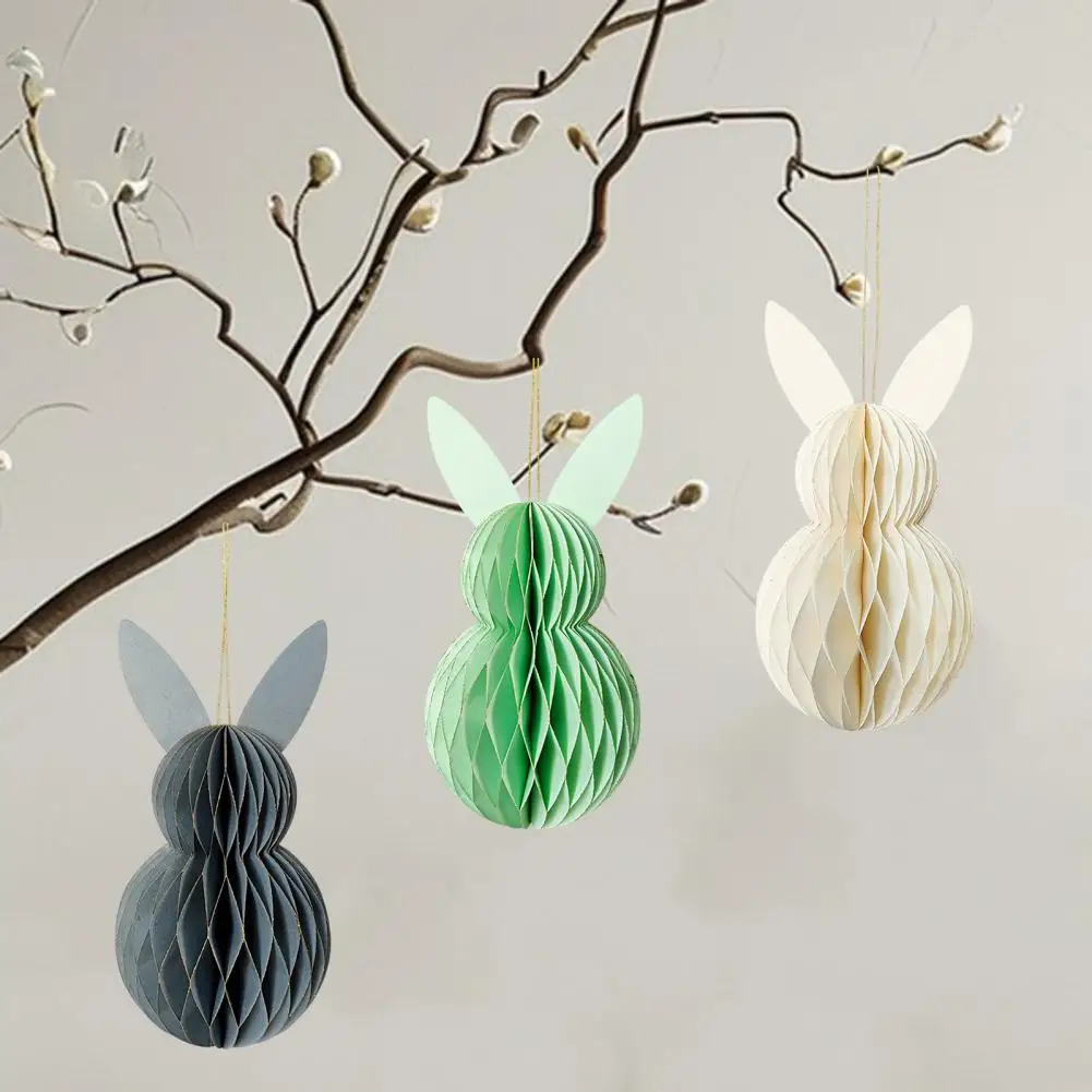 Easter Bunny Decorations Easter Bunny Honeycomb Decorations 3d Paper Rabbit Ornaments For Spring Celebration Table For Birthday