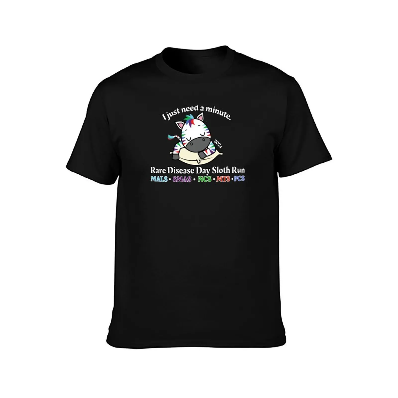 Rare Disease Day Sloth Run (2024 Zebra) T-Shirt Outdoor Sports Short Sleeve Top T-Shirt