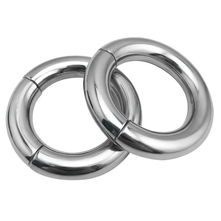 Penis Ring Stretcher Metal Cock Ring Scrotum Restraint Rings Penis Lock Testicular SM Sex Toys for Men