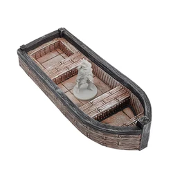 DND Skiff Miniature Hand-Painted Resin Medieval Row Boat Fantasy Tabletop 28mm RPG Scatter Terrain for Dungeons and Dragons