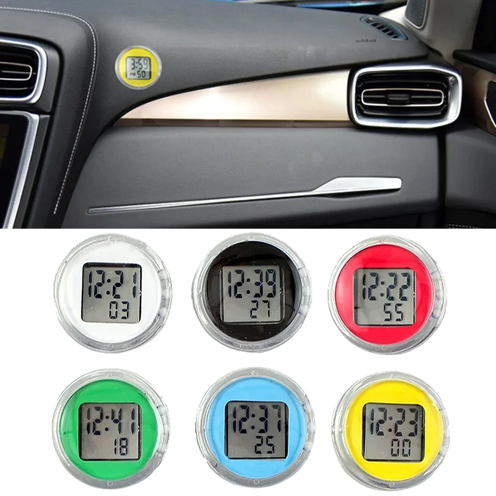 

Mini Car Digital Display Clock Waterproof Motorcycle Clocks with Stopwatch Adhesive Electronic Timer Interior Accessories