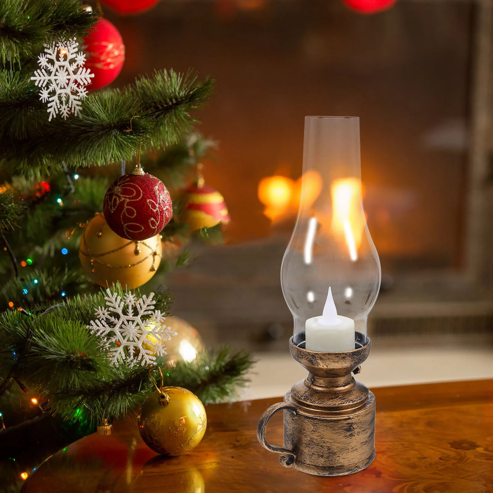 1 قطعة مصباح Led الرجعية خمر فانوس إلكتروني للمنزل ديكور منضدية إضاءة داخلية مصباح محمول ديكور #1