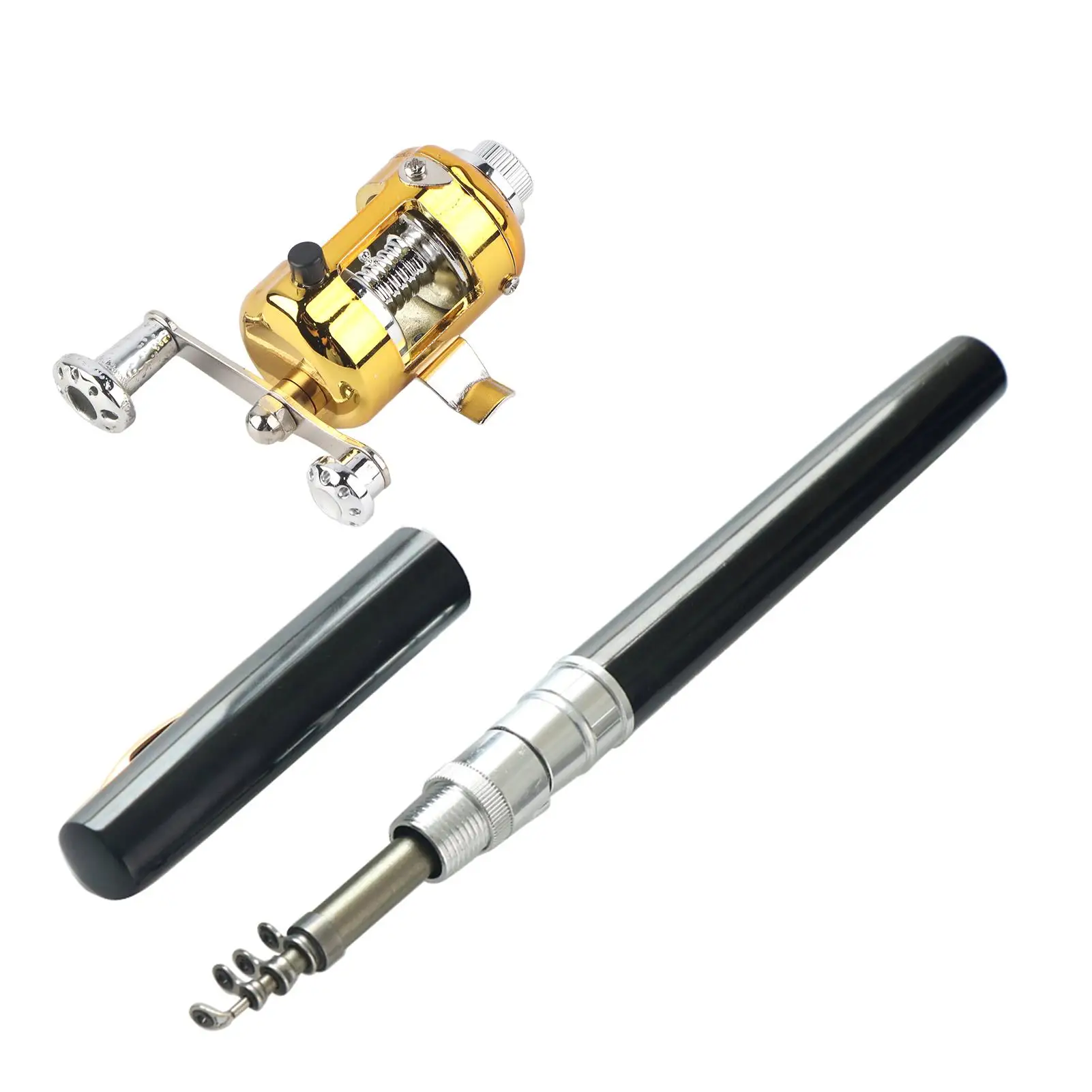 

Telescopic Mini Fishing Rod Pen Shape Pocket Pole & Reel Set - Carp Sea River Outdoor Accessories