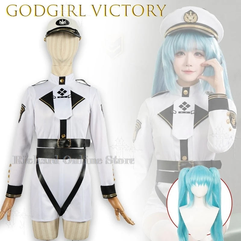 

Godgirl Victory New Hope Privaty Cosplay Costume Anime Game Character Full Set Outfit For Women White Sweet Outfit