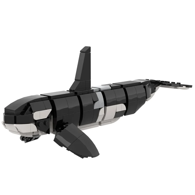 

239 шт. MOC Orca Killer Кит строительные блоки DIY океан морские животные модель дисплей фигурка Коллекционная игрушка для детей и взрослых