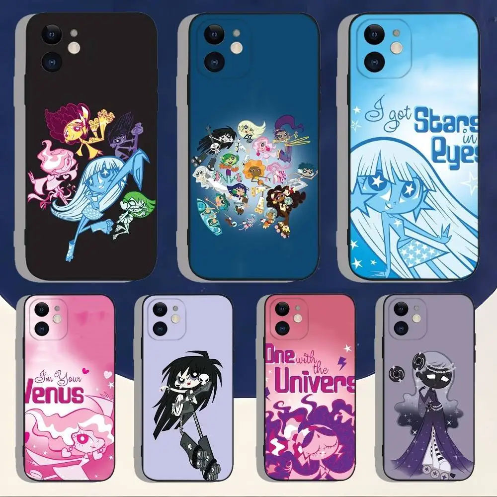 

Milky Way and the Galaxy Girls Phone Case For iPhone 16,15,14,13,12,11,Pro,Max,Plus,X,XS,XR,SE,8,7,Mini,Soft Silicone Black Case