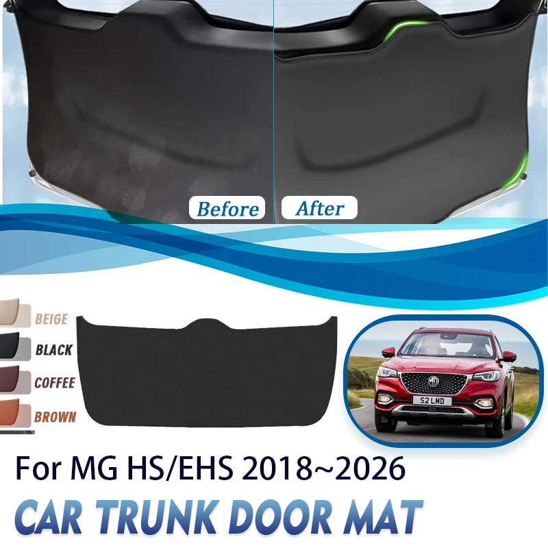 Leather Door Cover For MGHS MG HS EHS AS23 2018~2026 Anti-dirty Carpet Car Tailgate Pad Auto Interior Acesssories