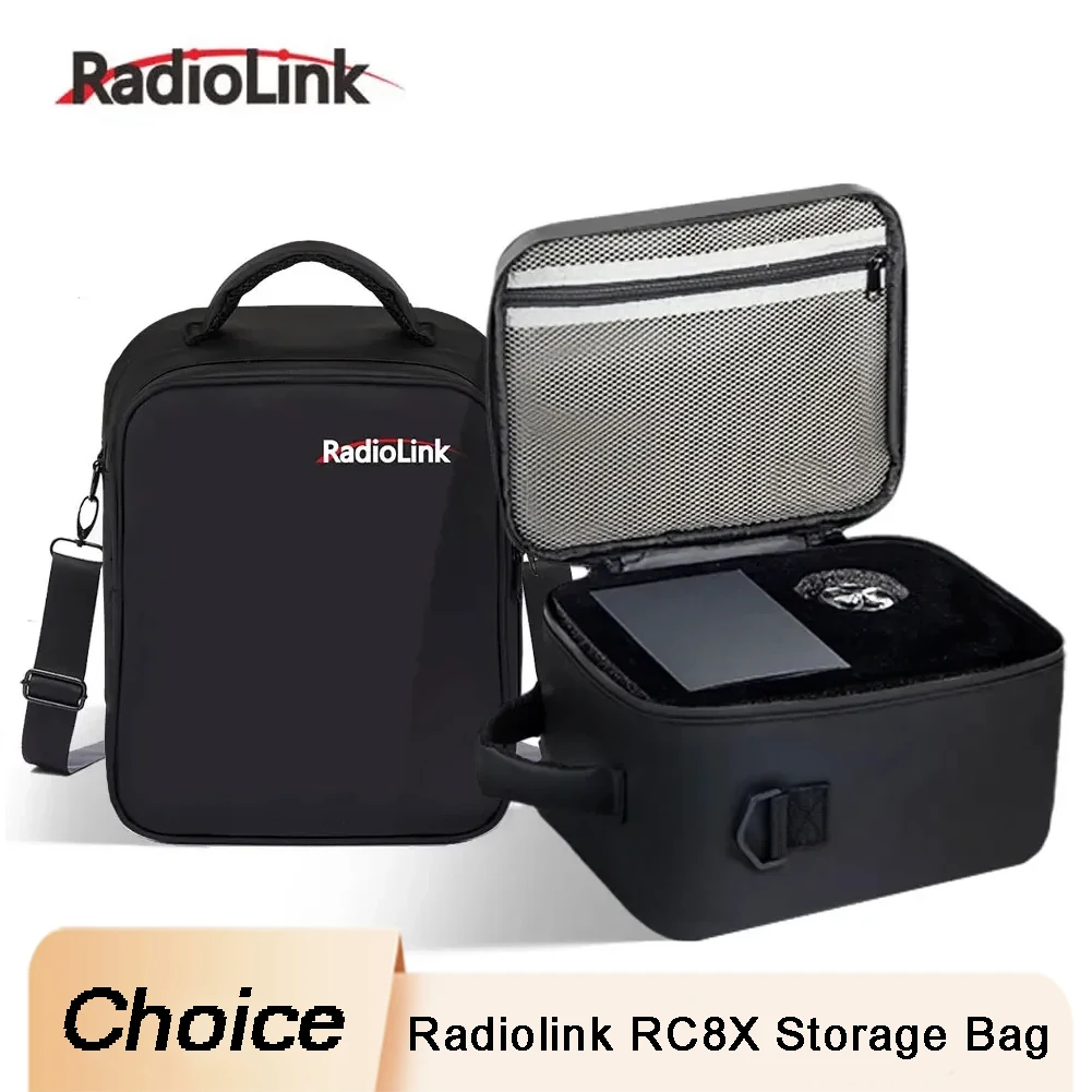 

Radiolink RC8X Storage Bag - Hard-Skin Shockproof Case, Portable Hand & Shoulder Carry for FLYSKY Noble NB4 & RC Transmitter