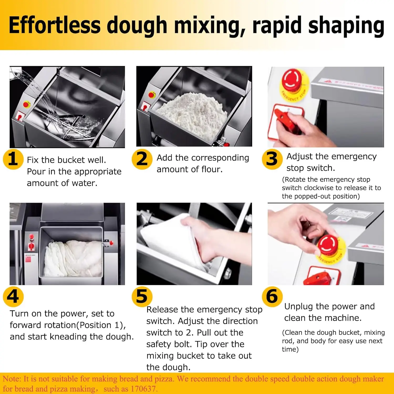 Commercial เครื่องผสมแป้งแบบสองทิศทางการหมุนเครื่องนวดแป้ง 55lbs ความจุผสมเนื้อสับแป้งผสม Machine110V