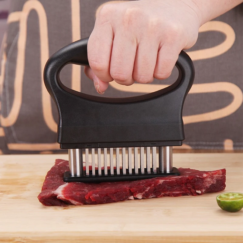 

Deluxe 48 Blades Needle Meat Tenderizer Kitchen Cooking Tool Best For Tenderizing BBQ Beef All kinds Of Meat Marinade Utensil