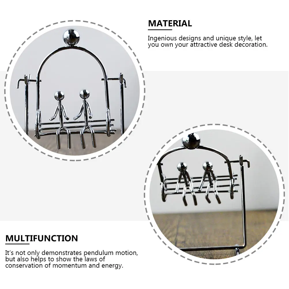 

Iron Couple Balancing Desktop Physics Pendulum Desktop Decoration Ornament Decor Science Balance Tumbler Gift