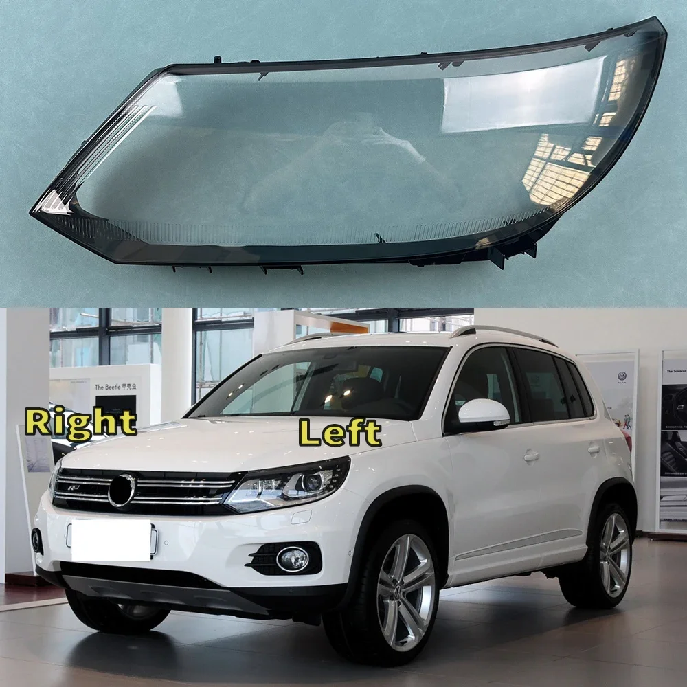 

For Volkswagen VW Tiguan 2013-2017 Low Car front Headlight glass headlamps transparent lampshade lamp shell Headlight Cover lens