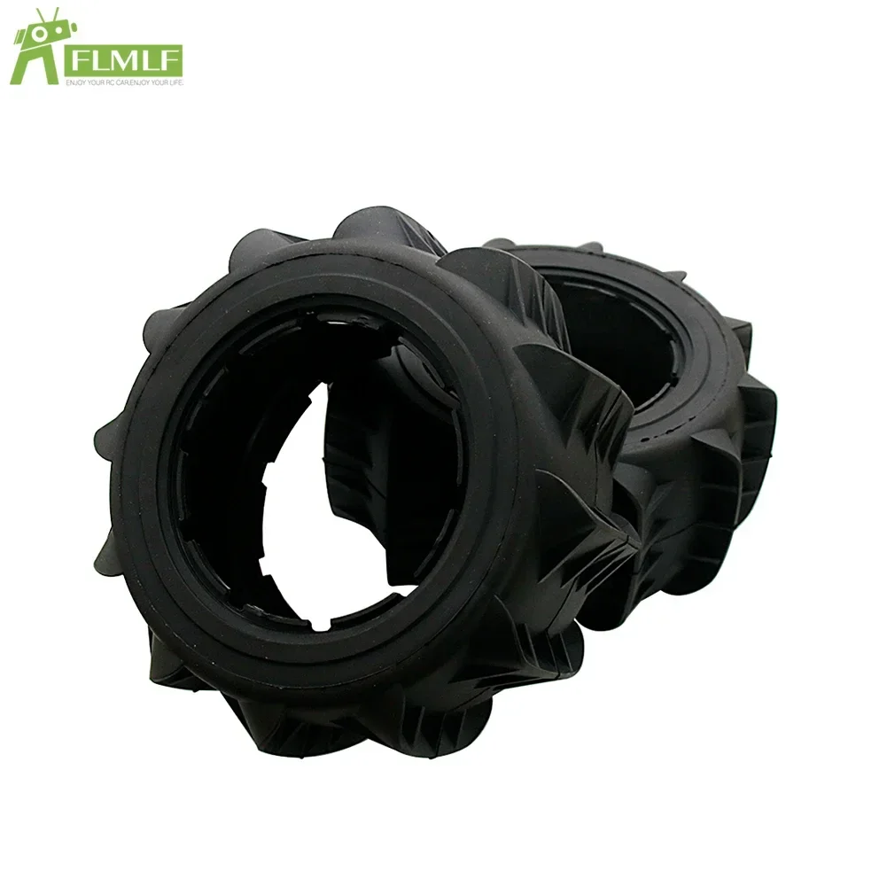 FLMLF Sand Wheel Tire Skin Set Universal Front Rear Tyre for 1/5 HPI ROFUN ROVAN KM BAJA 5B 5T 5SC SS Kraton 8s Losi DBXL-E 2.0