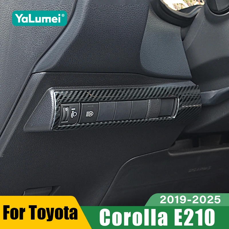 Für Toyota Corolla E210 2019 2020 2021 2022 2023 2024 2025 Edelstahl Scheinwerfer-Einstellknopf-Abdeckung Zubehör