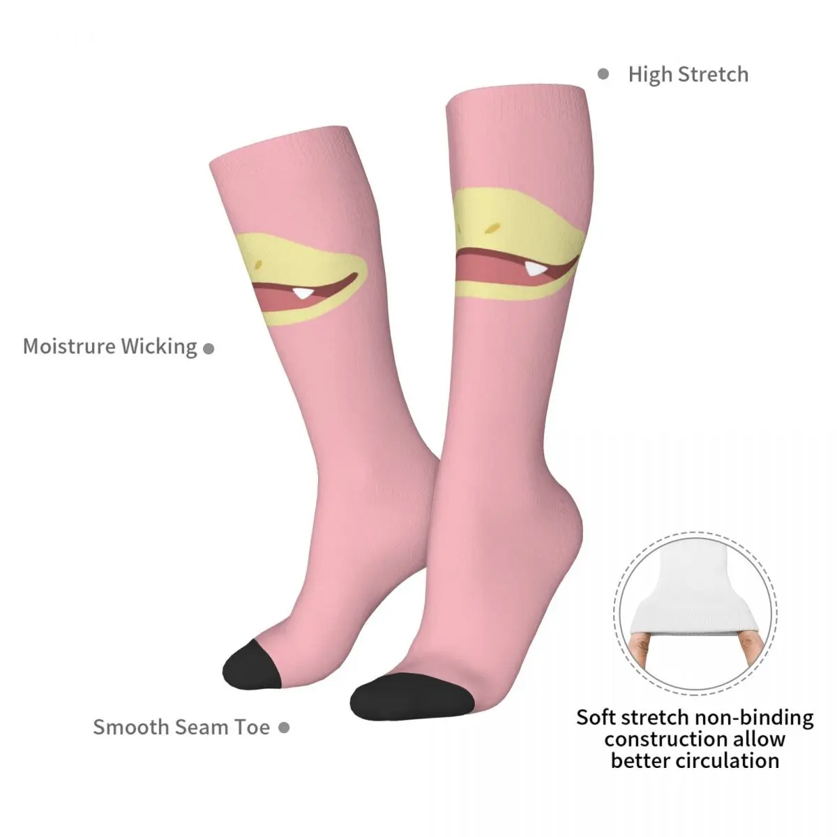 Slowpoke-Calcetines de boca maníaco para hombre y mujer, medias largas de alta calidad, estilo Harajuku, accesorios para todas las estaciones, regalo de cumpleaños Unisex