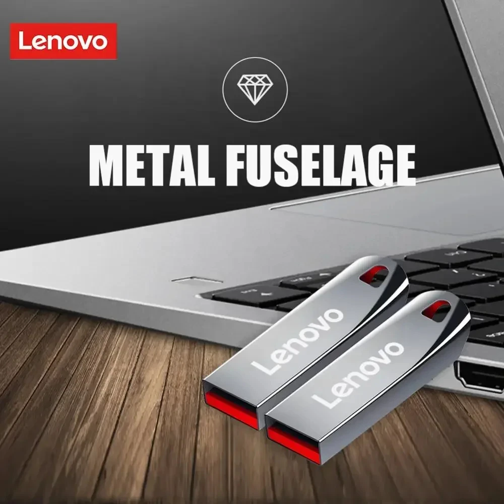 Lenovo 3.0 Pen Drive Metal High Speed Flash Drive 2TB 1TB USB Memory Stick Pen Drive 128GB Suitable for PC/Laptop/PS4