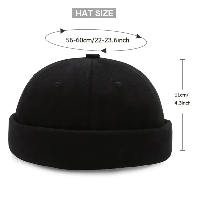 Hip Hop Beanie Skullcap Trendy Color Streetwear Portable Melon Cap Fashion Headwear Caps Elastic Panels Hip Hop Hat