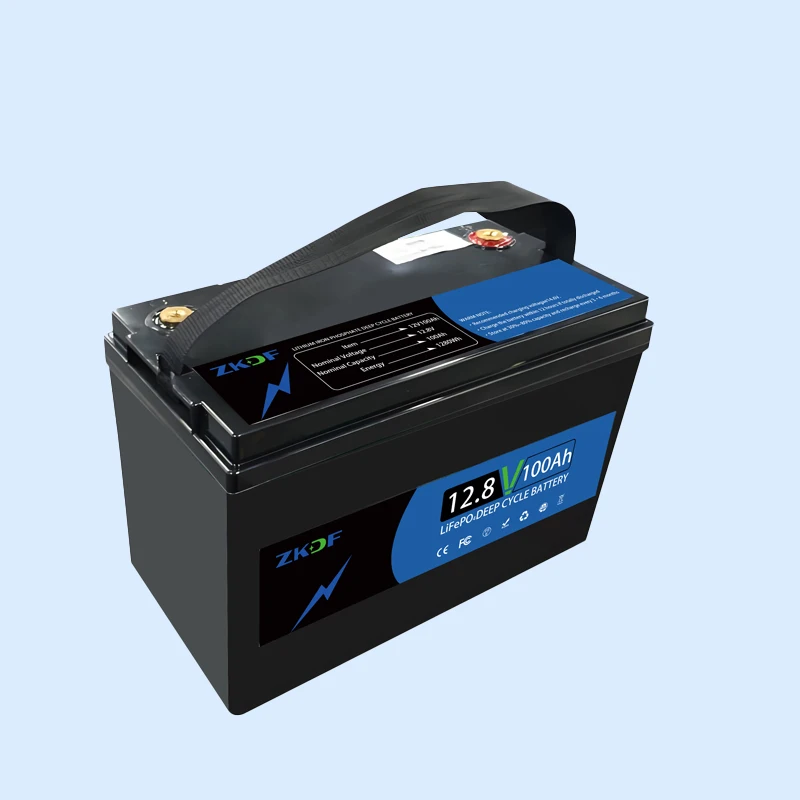 

ZKDF 12.8V100Ah Lifepo4 Battery Solar Charging Inverters Prismatic Lithium Ion Batteries Pack Replacement For Lead-Acid Battery