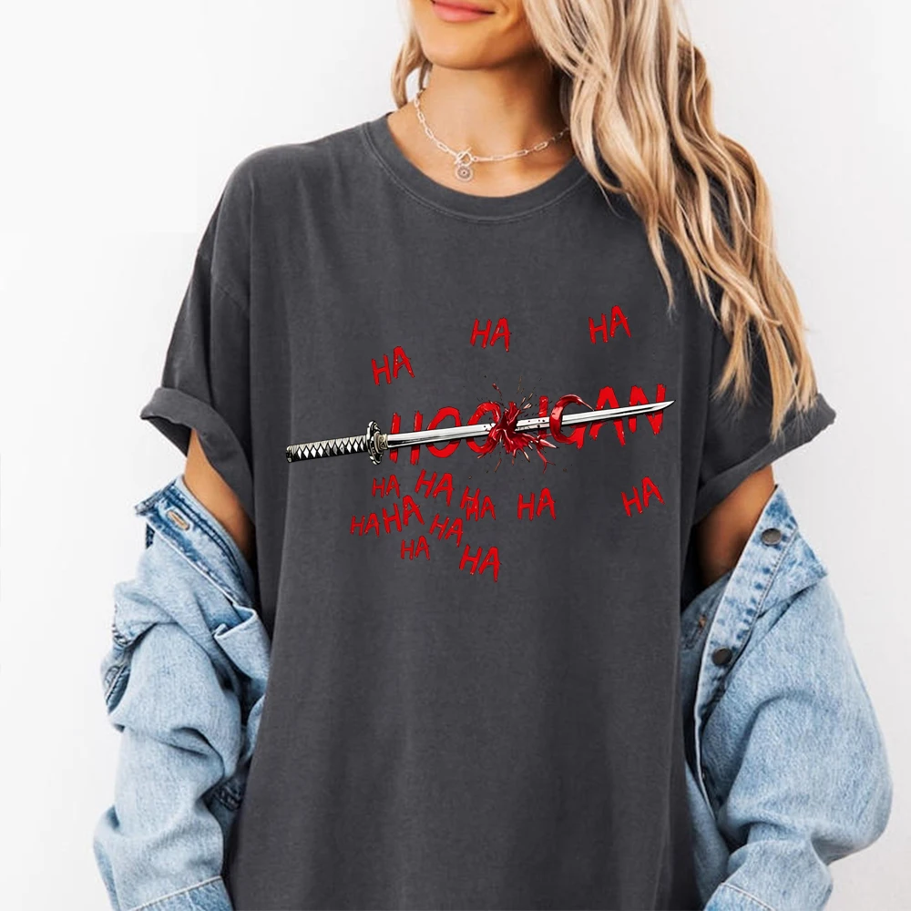 Hooligan T-Shirt Trendy Kpop Gang Graphic Tee Unisex Short Sleeve Shirt Concert Tee Kpop Group Character Aesthetic Top Fans Gift