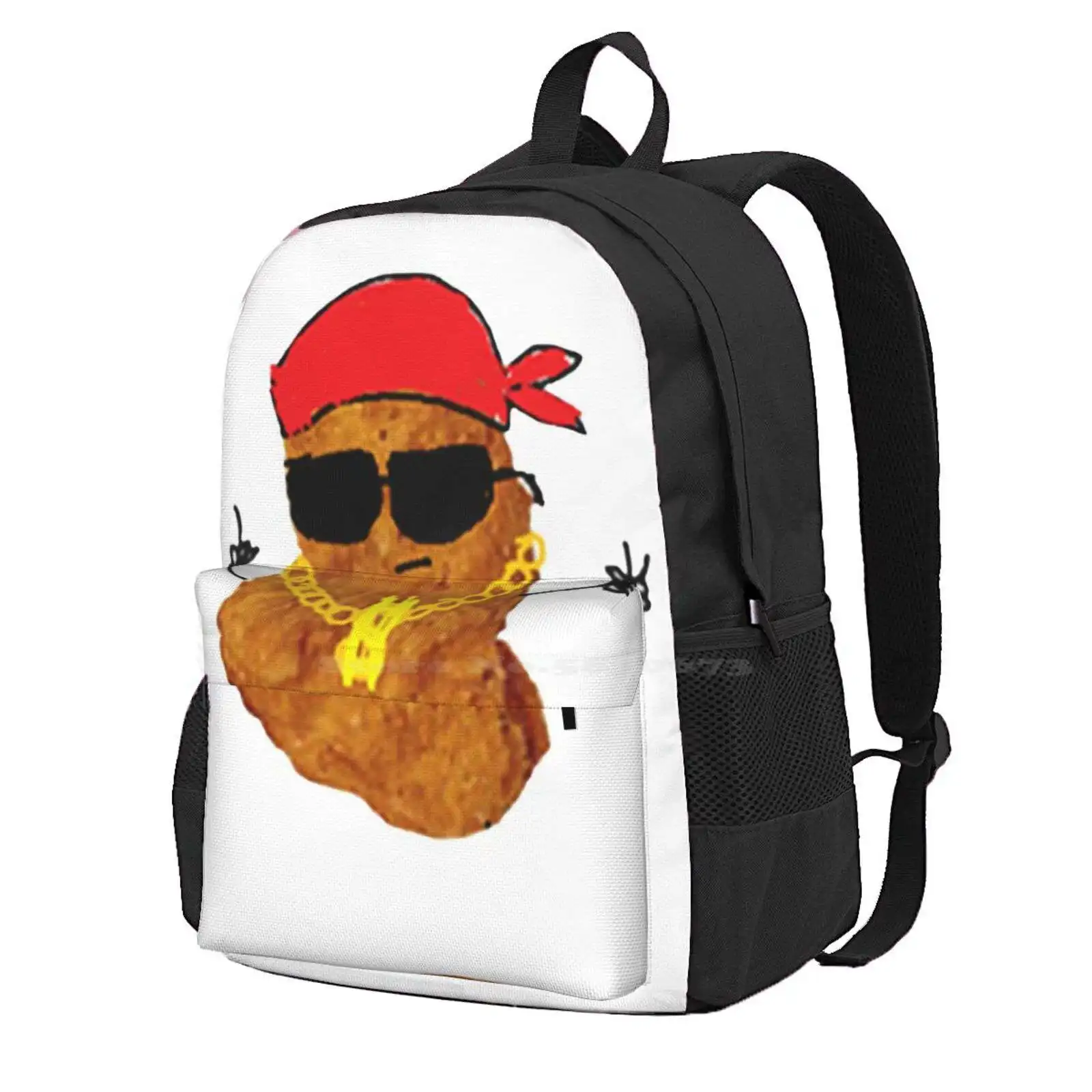 Nug Life - Original Hot Sale Schoolbag Backpack Fashion Bags Nug Life Mlg 430 Laugh Gansta Cool Chicken Nugget Gangsta Chicken