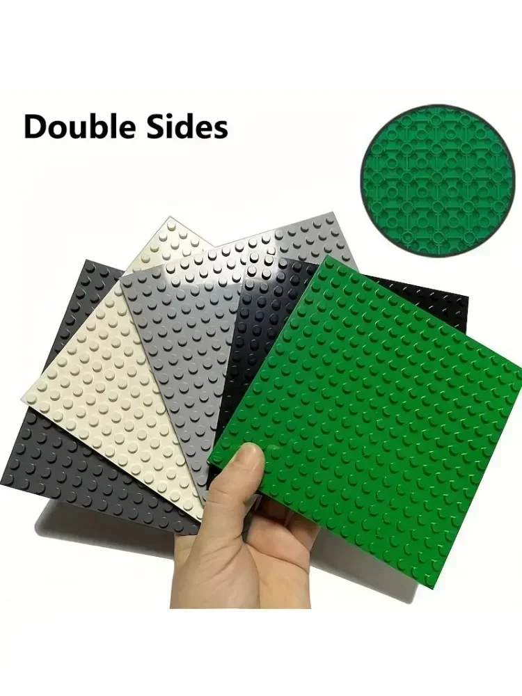 4 Stuks 16X16 Douts Moc Bakstenen Dubbelzijdige Basisplaat Plastic Meerkleurige Basisplaat Compatibel Bouwstenen Speelgoed Voor Kinderen - afbeelding 2