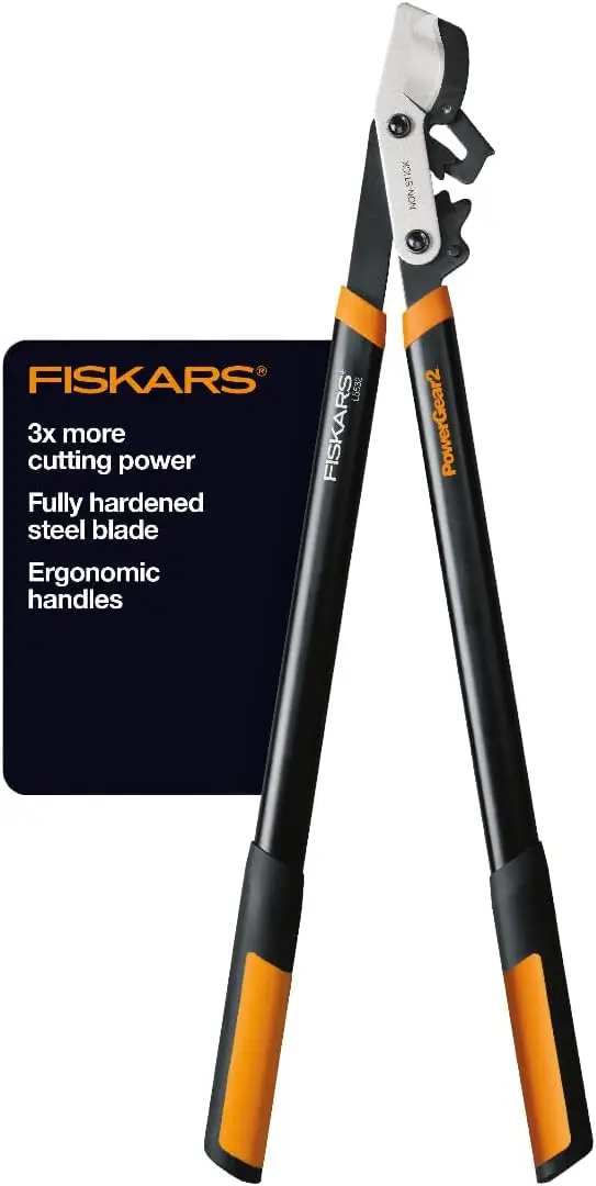 

Fiskars Loppers For Tree Trimming, Heavy Duty, Sharp Bypass Steel Blade Tree Branch Cutter Up To 2-Inch Diameter Cut Capacity,