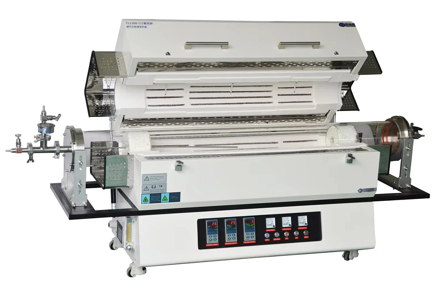Three Temperature Zone Tubular Vacuum Atmosphere Electric Furnace for Laboratory Heating Equipment