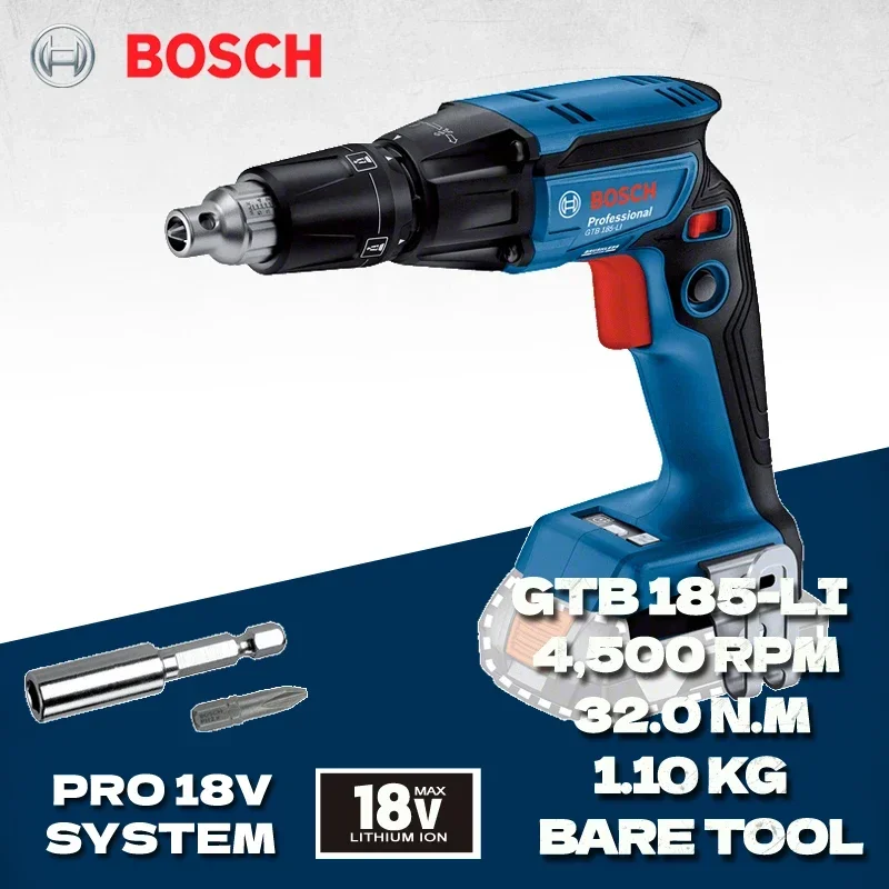 BOSCH GTB 185-LI Drywall Screw Screwdriver Bare Tool Brushless Cordless Staple Guns 18V BOSCH Professionl Power Tool GTB185-LI