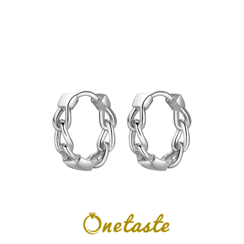 

Настоящая цепочка из стерлингового серебра 925, мини-серьги-кольца, женские модные простые штабелируемые сверкающие маленькие серьги, легкий подарок