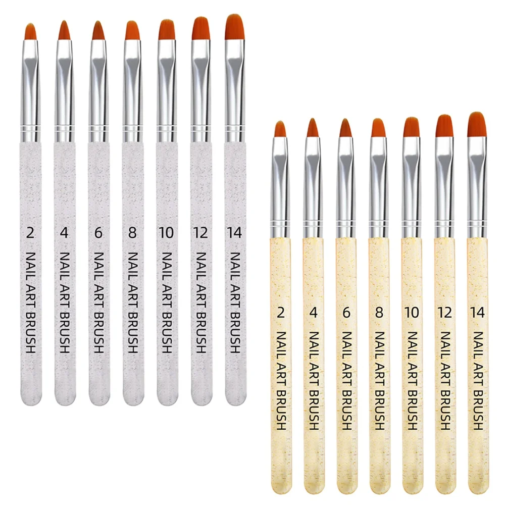 

14pcs Art Brush Kit Painting Tool Durable Soft Dotting Pen Nail Dotting Brush Manicure Accessories Nail Decoration