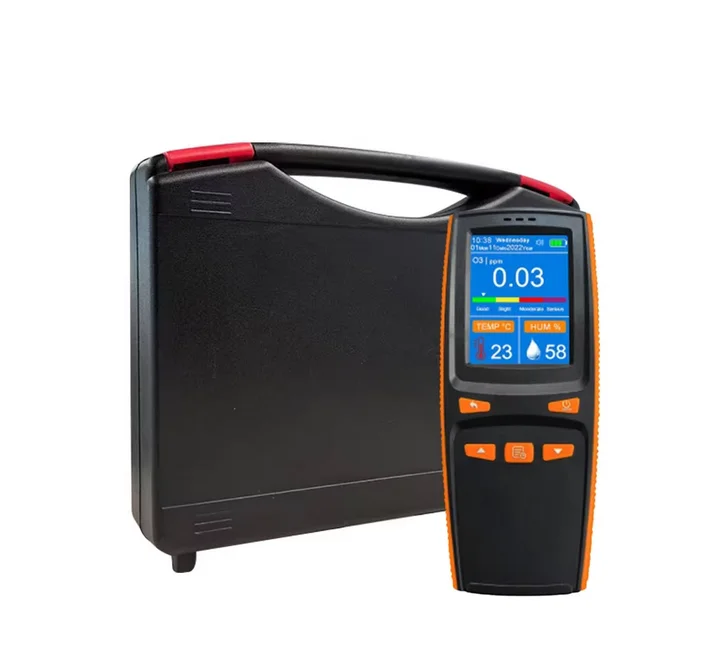 

DM509-O3 3-in-1 Ozone Detector 0-50PPM Air Quality Monitor + Carry Case for O3 Temperature Humidity