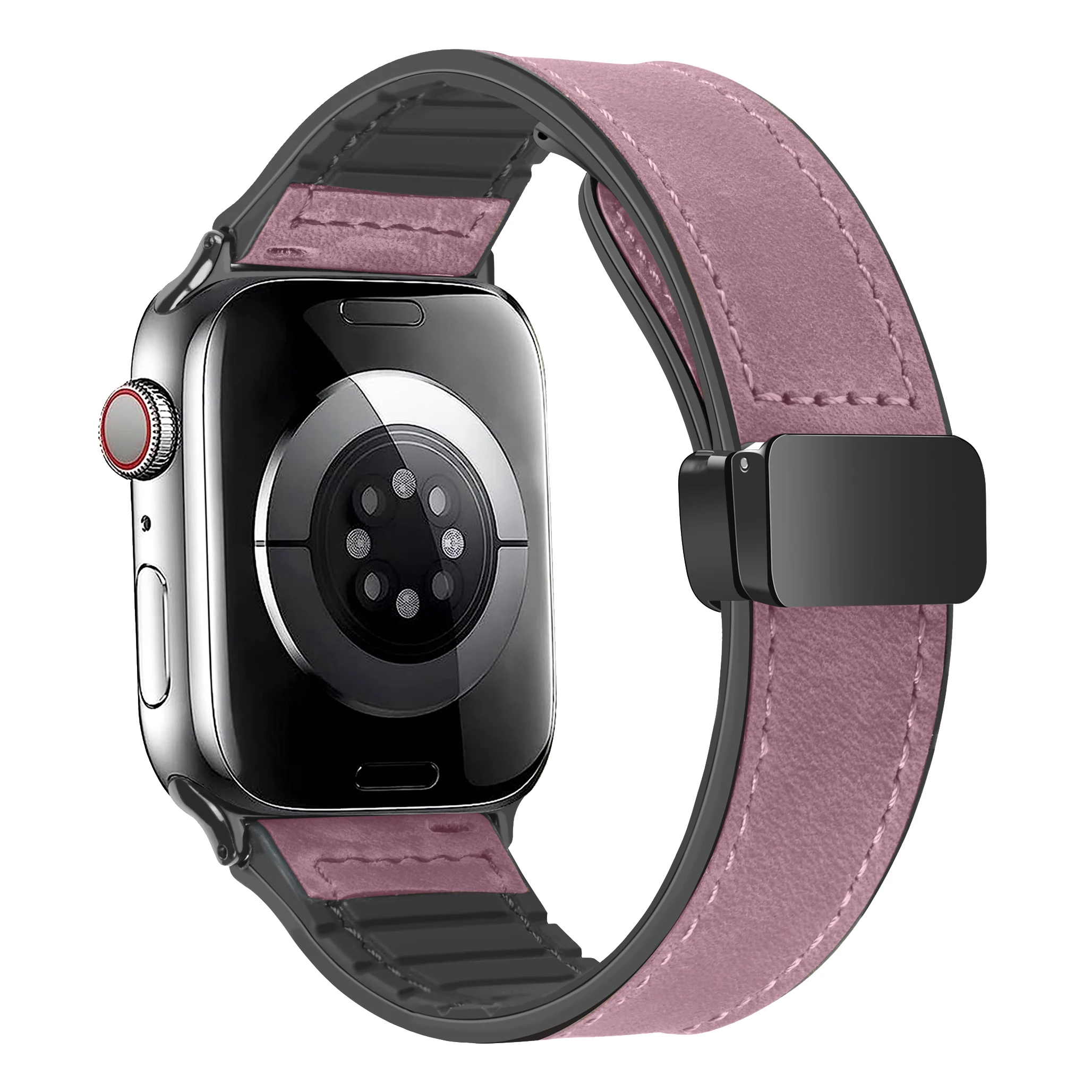 Lederarmband für Apple Watch 11 10 Ultra 9 Band 46mm 49mm 42mm 44mm 45mm 40/41mm Armband Herren Silikon iWatch Series 9 8 7 SE 6