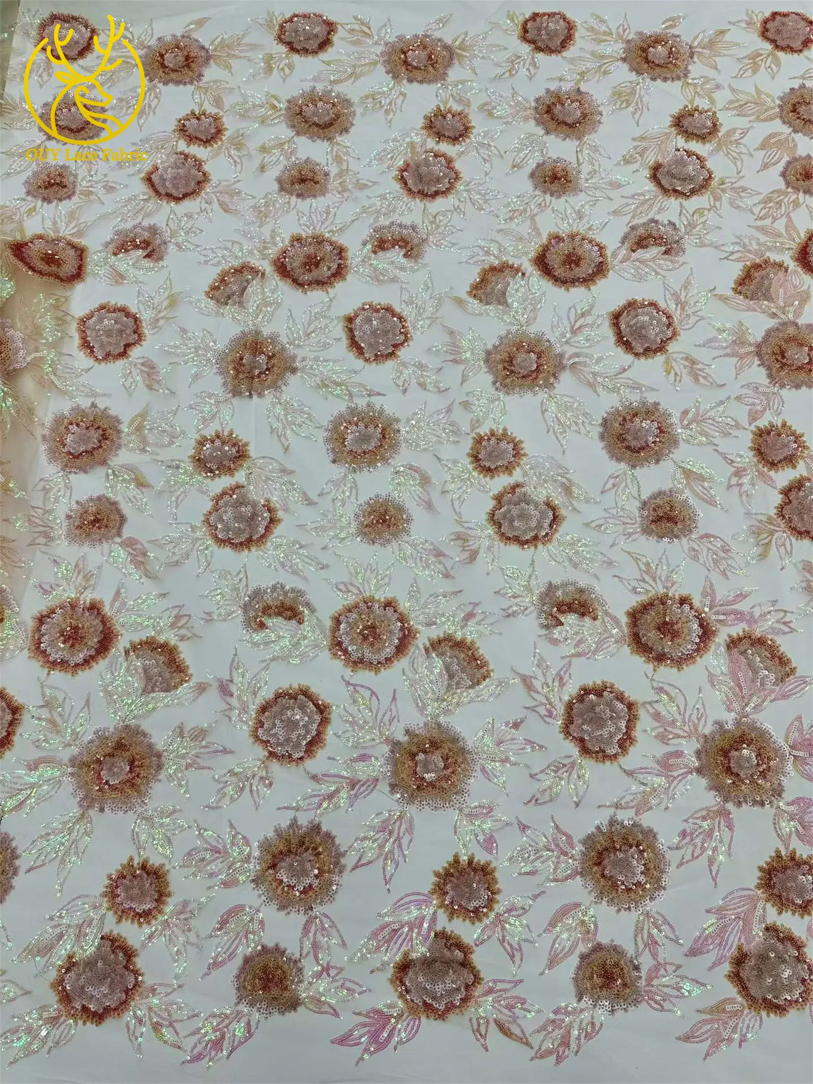 Luxuriöser afrikanischer Spitzenstoff 2026, schwarzer nigerianischer Spitzenstoff mit Perlen und Pailletten für Damen, elegantes Partykleid, Nähzubehör, 5 Yards – Detail 6