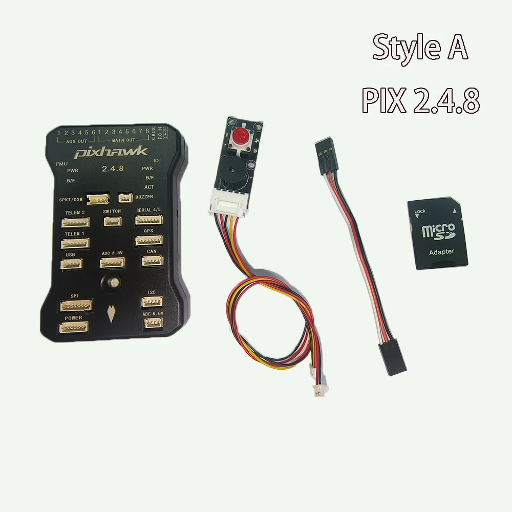 

New Pixhawk 2.4.8 PX4 32 Bit Flight Controller Safety Switch and Buzzer 2 in 1 for RC Drone Quadcopter/6-8 Axis Multirotor