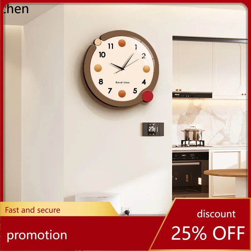 

YFY no-drill home living room wall clock creative timepiece modern minimalist clock decorative painting