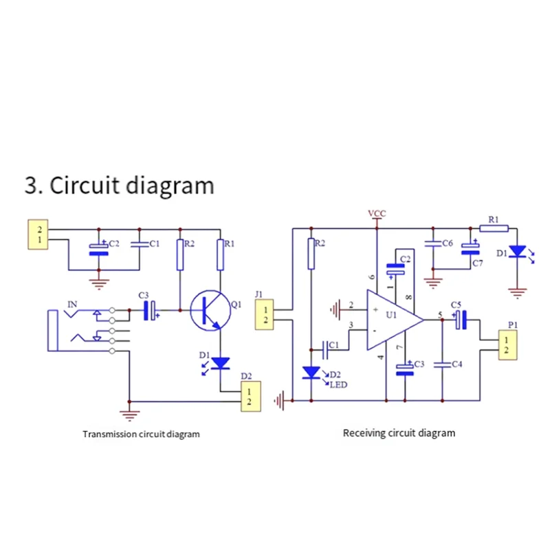 

-A32M DIY Laser Wireless Audio Transmission Kit Green Electronic Production DIY Electronic Teaching Experiment Accessories