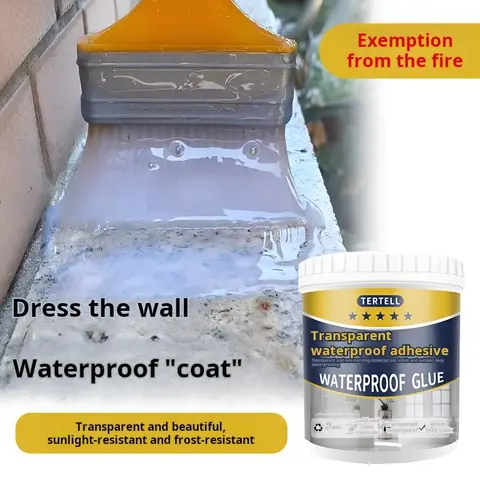Transparent vattentätt lim Osynligt vattentätt medel Transparent tätningsbeläggning Läckagefritt lim Häftämne Supertätningsmedel 8 best sales vattentät osynlig självhäftande pasta - №7