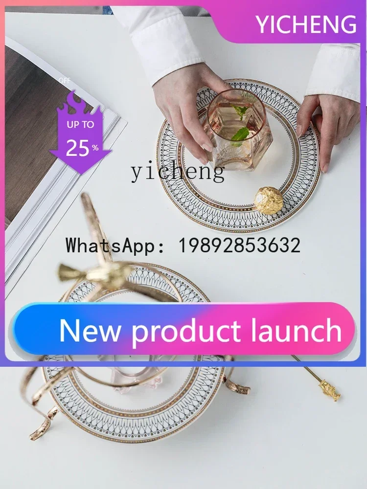 

ZZ3 Light Luxury Golden Three-Layer Cake Dim Sum Rack Western Cuisine Plate Table Home Tea Break Storage Rack