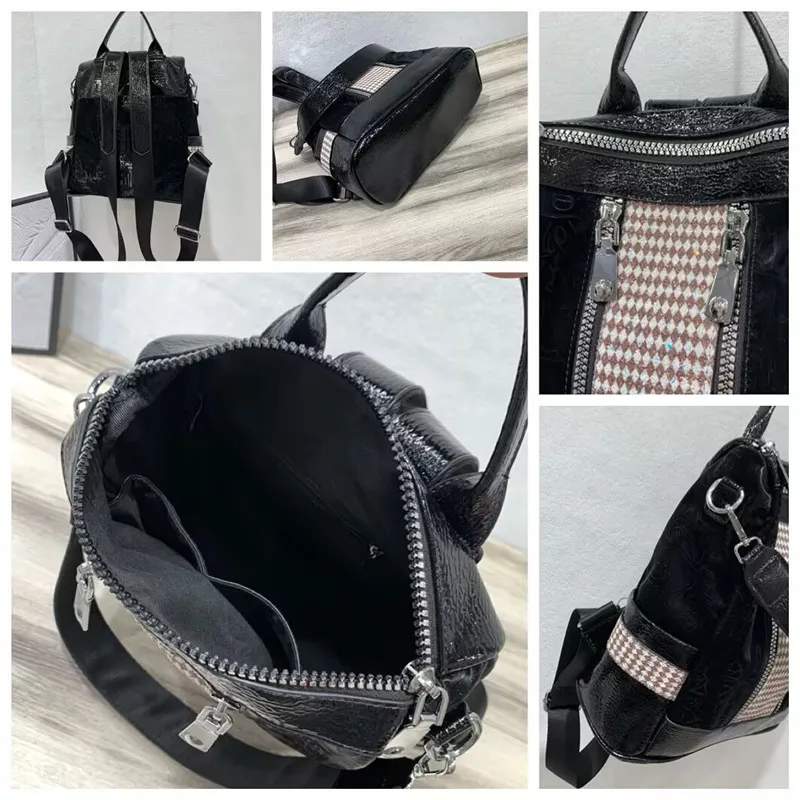 2026 diamond-encrusted bag, new fashionable sequins, trendy single-shoulder women's bag, backpack, crossbody bag