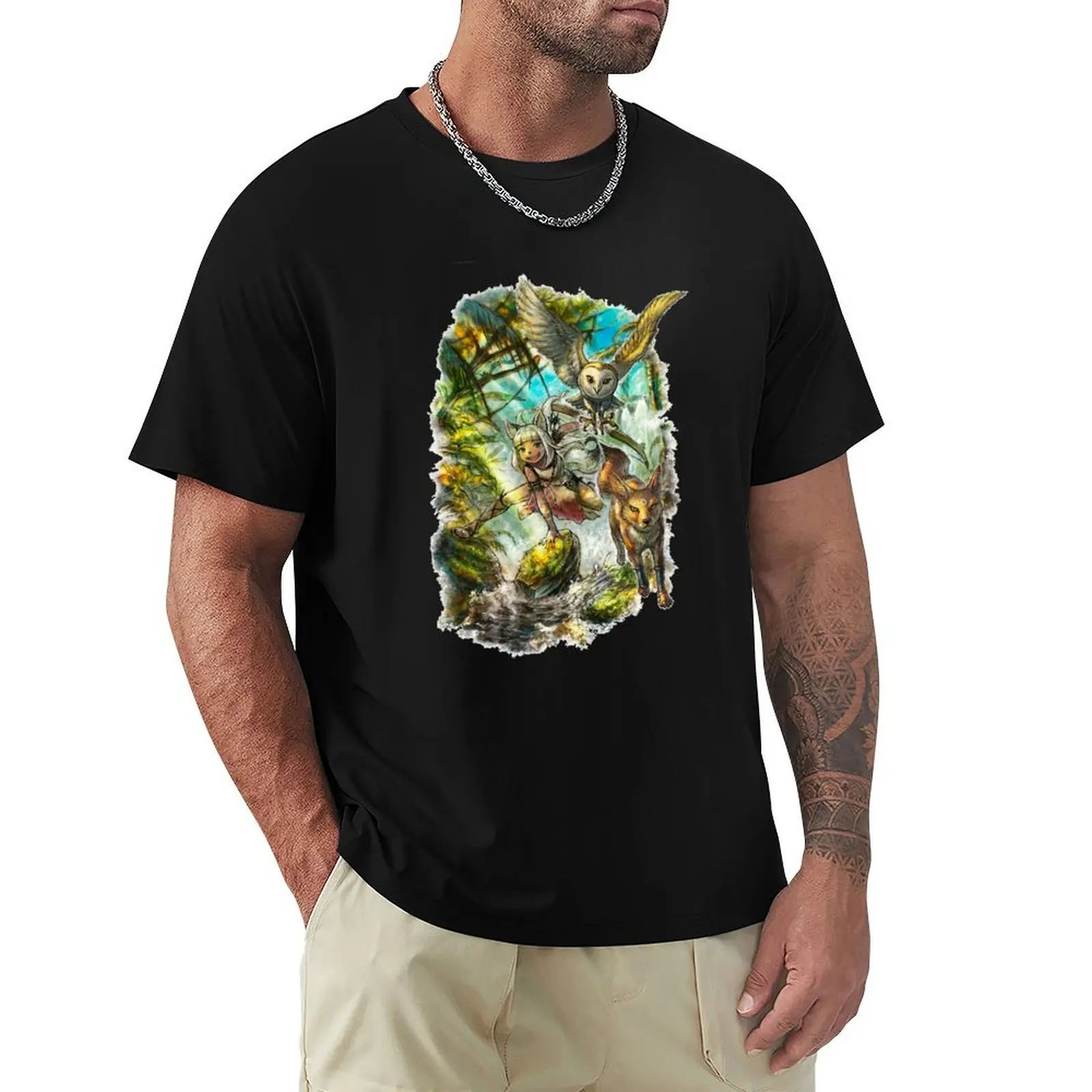 

Ochette from Octopath Traveler 2 T-Shirt funny gifts blue lock sweat Short sleeve tee tshirts for men