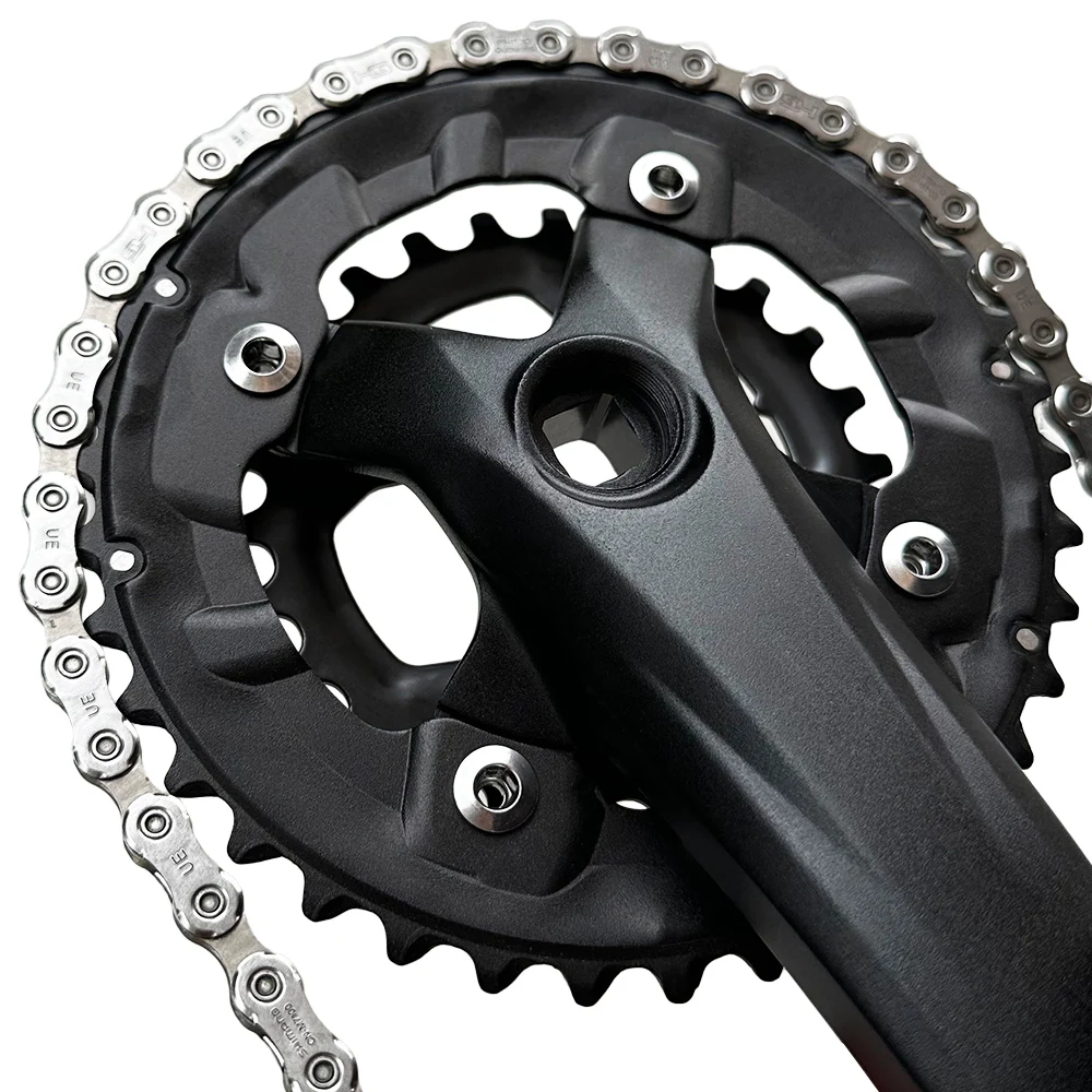 170mm Mountain Bike Crankset Square Hole Crank 2*10S 10 Speed 64/104BCD 26T 28T 36T 38T Bicycle Chainring Double/Triple Sprock