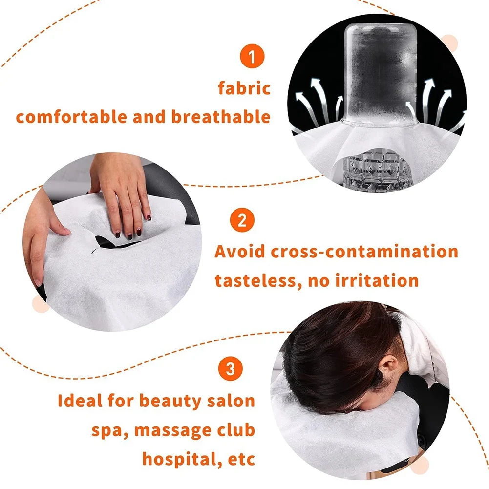A14E 300 Count Disposable Face Cradle Covers,Massage Face Covers Ultra Soft Headrest Covers for Massage Tables&Massage Chairs
